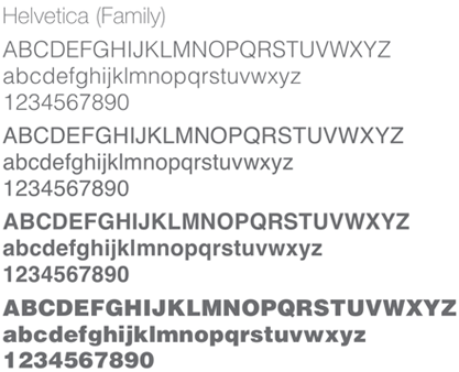Primary typeface example